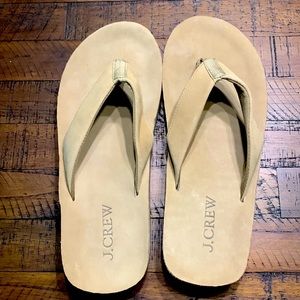 J Crew Suede Flip-Flops - Tan